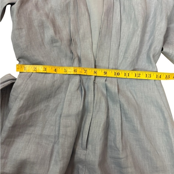 Karina Grimaldi Blue Linen Romper Women's Robe Size Small - Picture 7 of 12